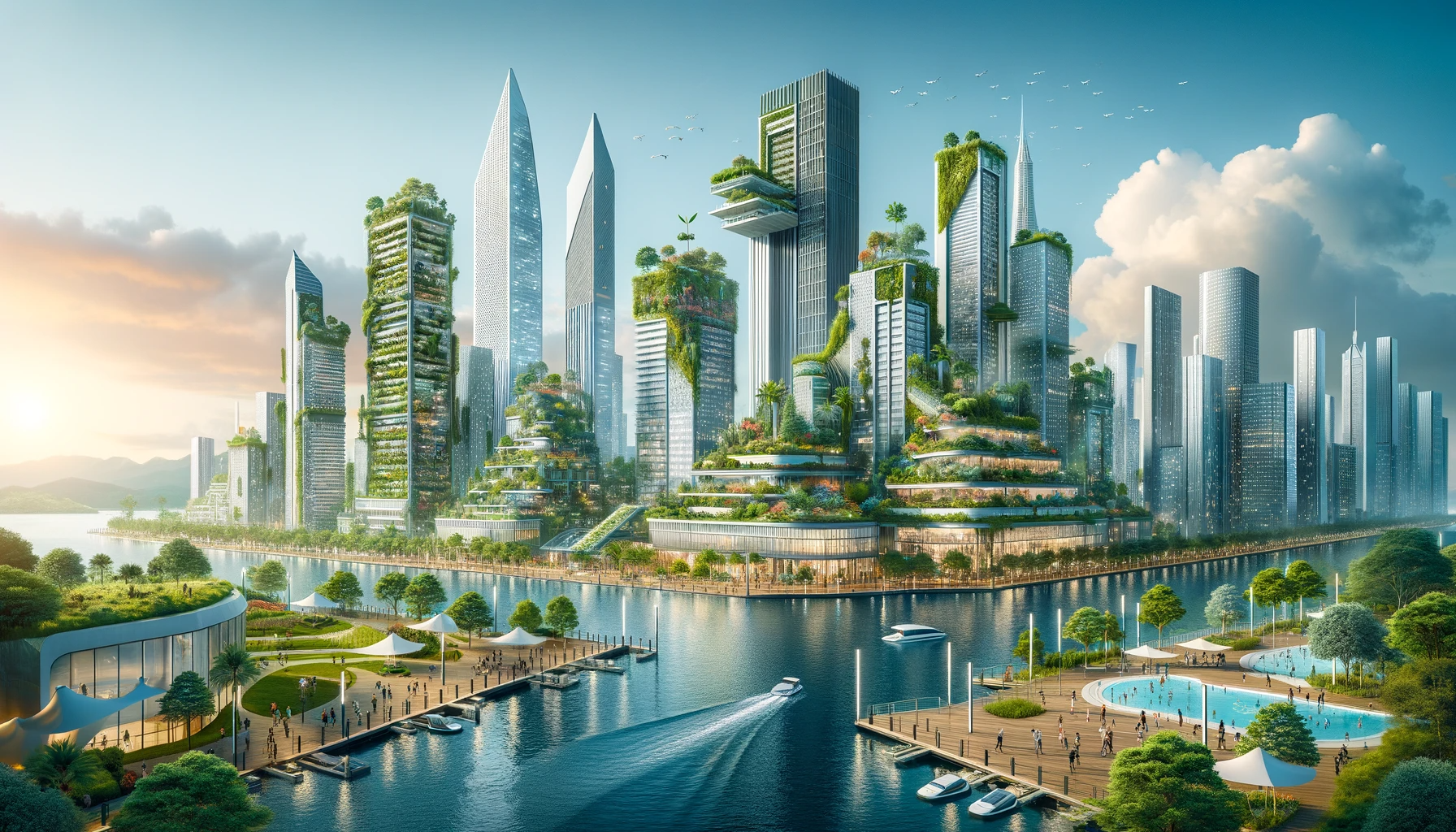 DALL·E 2024-02-02 11.35.17 - Create an illustration inspired by a modern city skyline, transformed to reflect the 'Formula Fit' concept. The new skyline integrates lush greenery w